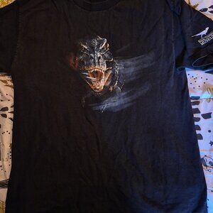 Alstyle unisex tshirt Royal Tyrrell Museum TRex picture 100% Cotton Black